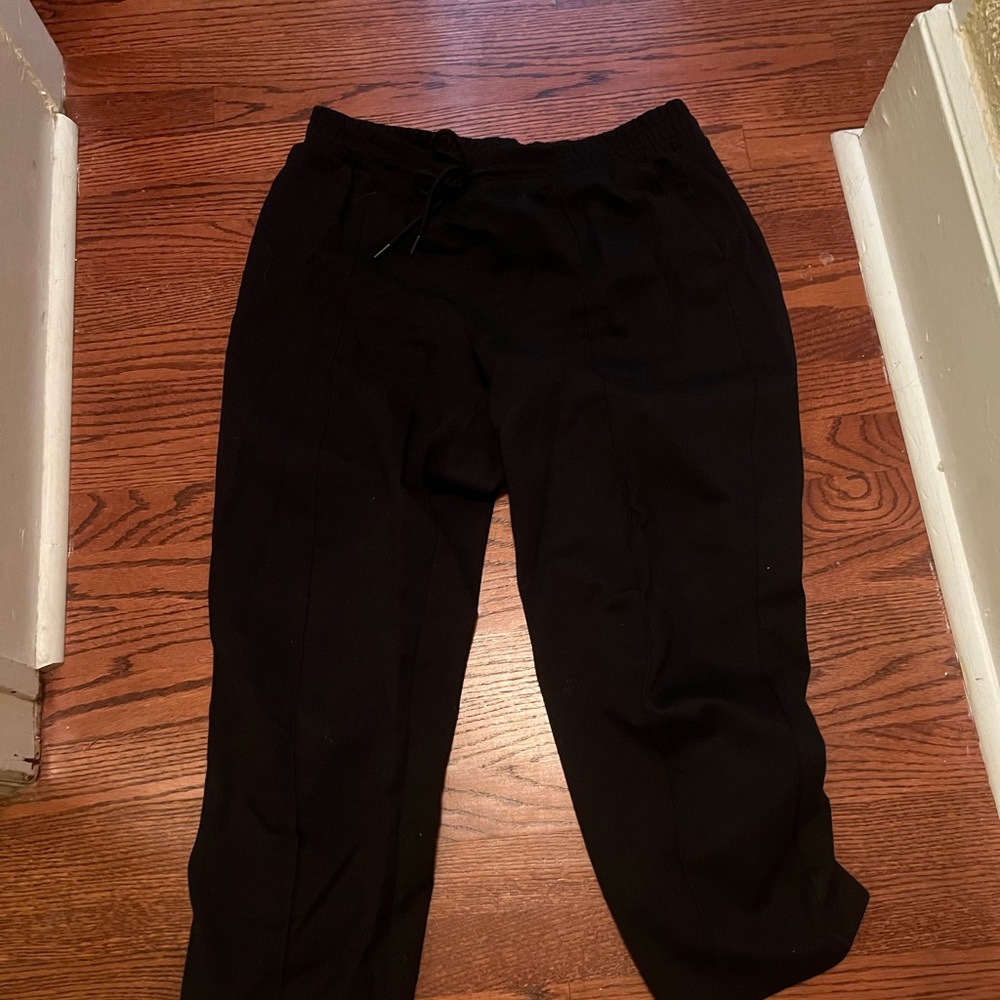 black pants, tie is not functional